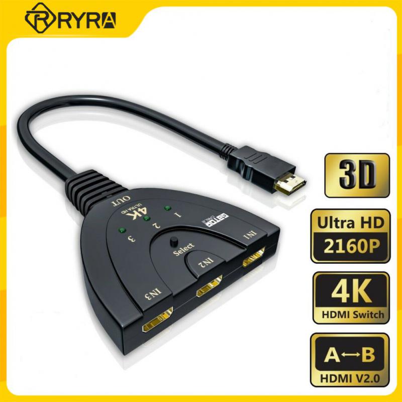 RYRA-4K * 2K 3D ̴ 3 Ʈ HDMI ȣȯ ġ 1.4b 4K ó й, 1080P 3  1  Ʈ  DVD HDTV Xbox PS3 PS4 